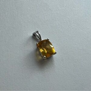 Sterling Silver Citrine Charm